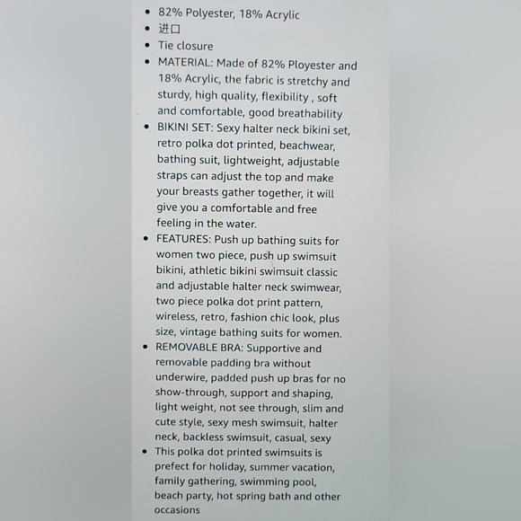 NWOT wrap yourself up in polka dot slimming halter glamour bikini swim size med - Picture 6 of 11